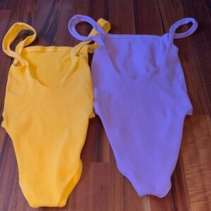 Hunza 2 Swimsuit Sets - Yellow and Purple